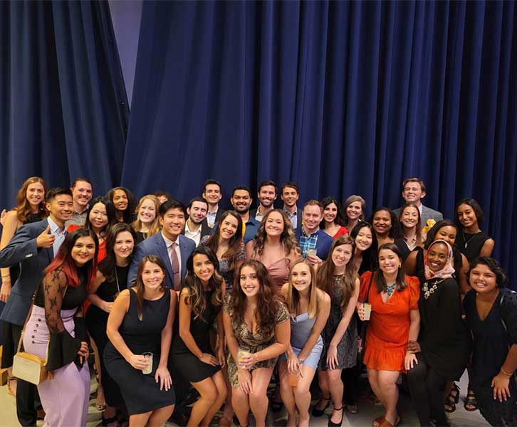 Members of Scheller’s Full-time MBA Women in Business club at a kick-off event sponsored by Bumble in Fall 2021. 