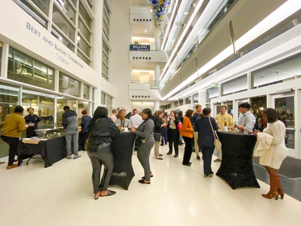 Crowd at a reception