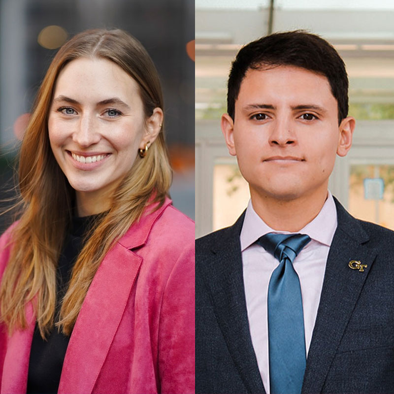 Courtney Felinski, Full-time MBA ‘23, pictured alongside Christian Redondo, Full-time MBA ‘24  