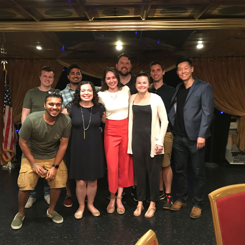 Rachel Wiseley, Full-time MBA '18, stands with her Slalom colleagues