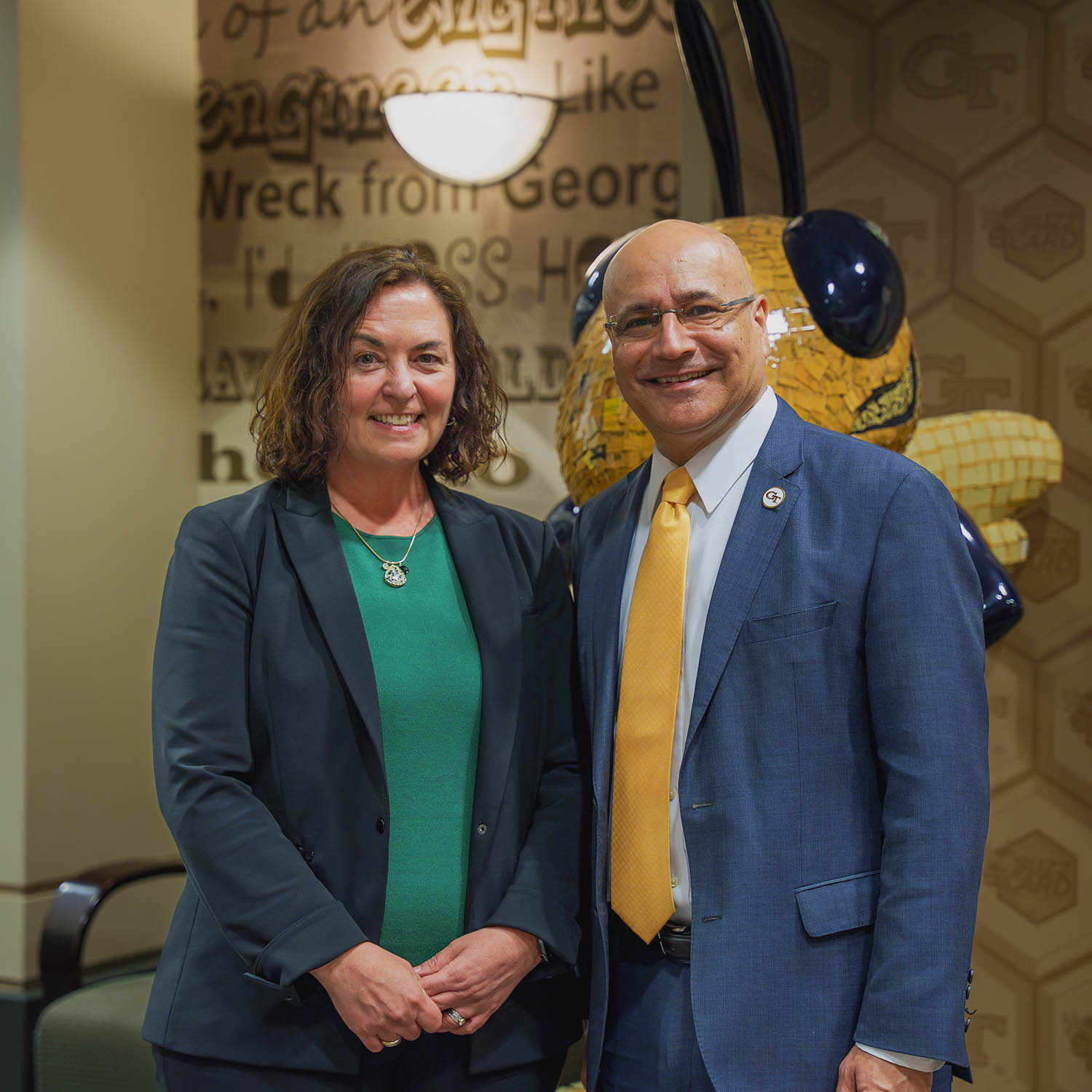 Dean Anuj Mehrotra and Laurel Hurd, CEO of Interface Inc.