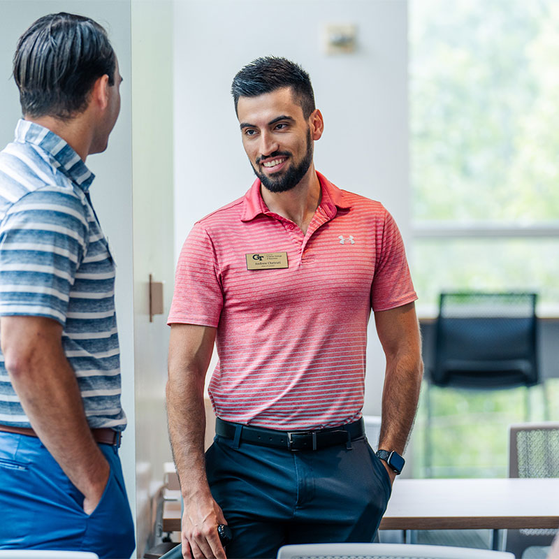 Andrew Chetcuti during a Full-time MBA gathering. 