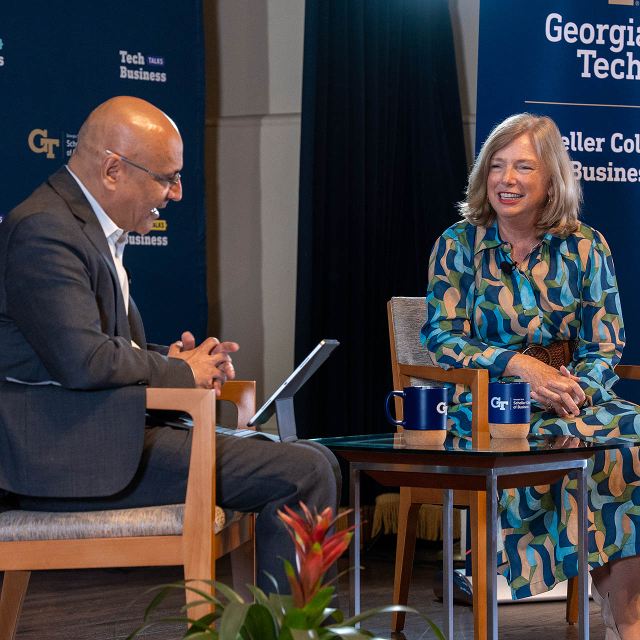 Dean Anuj Mehrotra and Barbara Humpton 