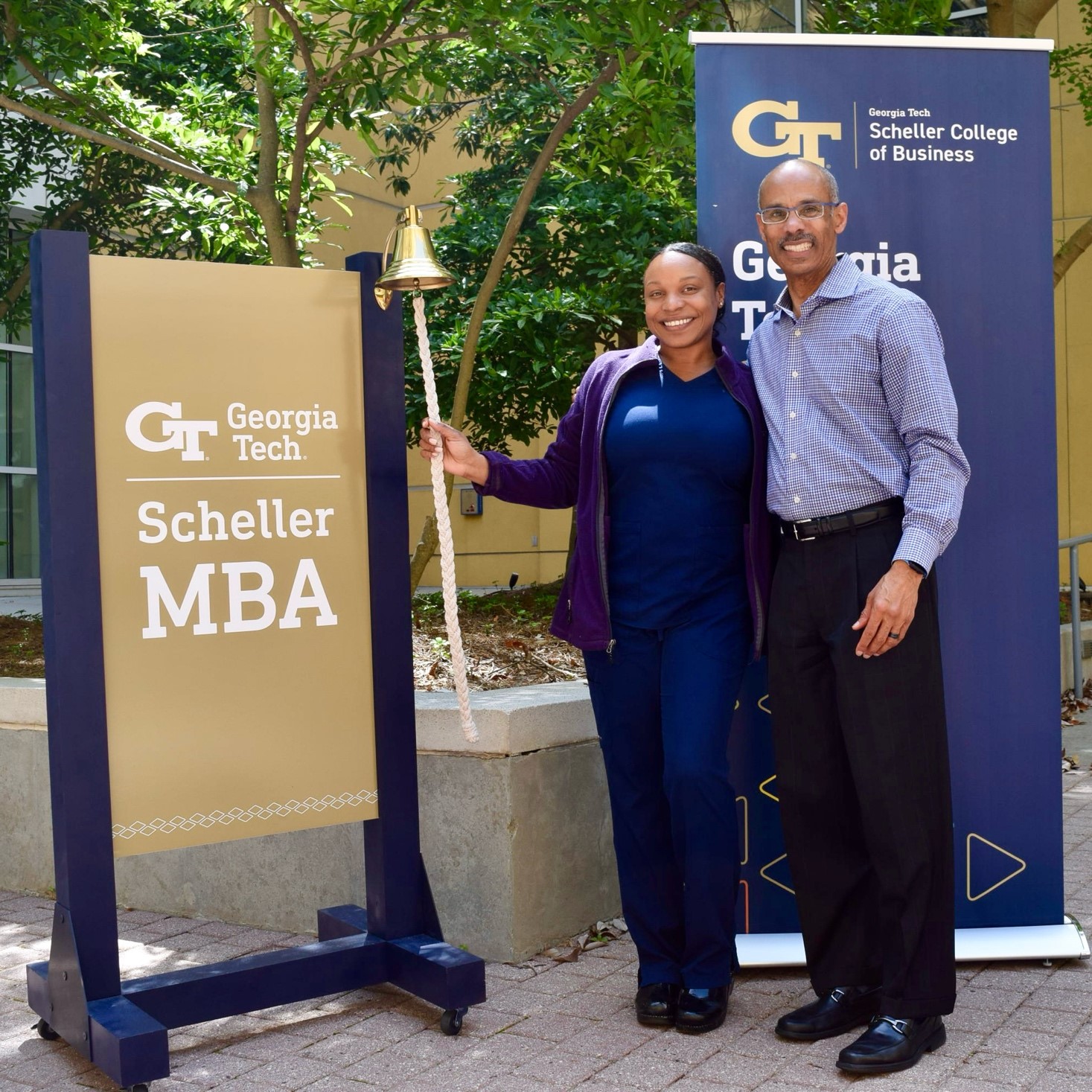 Ashley McCrea, MBA Class of 2024, rings the bell