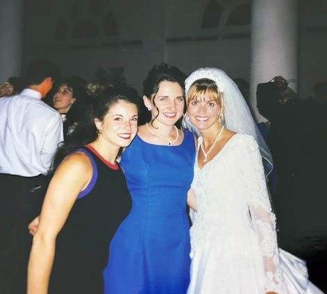 Leanna (left) at wedding