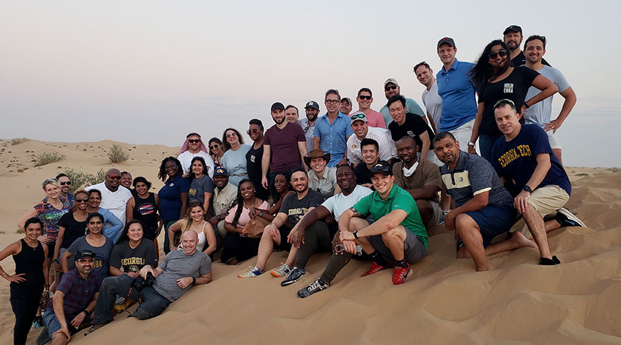 Phong with his Executive MBA cohort in Dubai on their International Residency trip. 