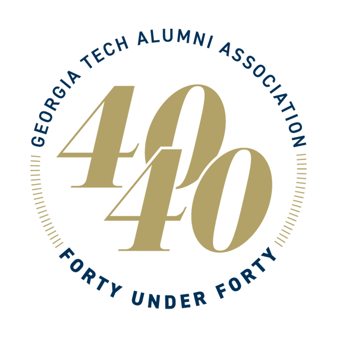 Georgia Tech Alumni Association “40 Under 40” graphic for 2025