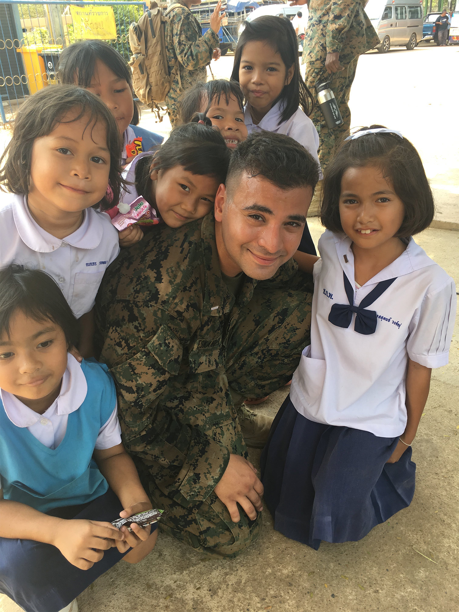 Andrew Eskander serves as a Marine