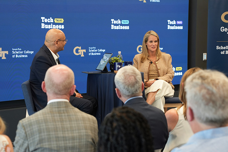 Dean Anuj Mehrotra and Beth Lowry, President and CEO of Holder Construction, in conversation