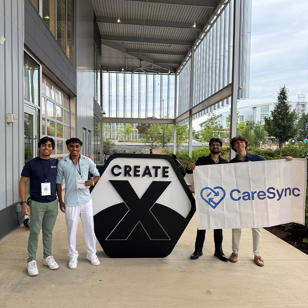 Undergraduate students attend CREATE-X to pitch their new company CareSync