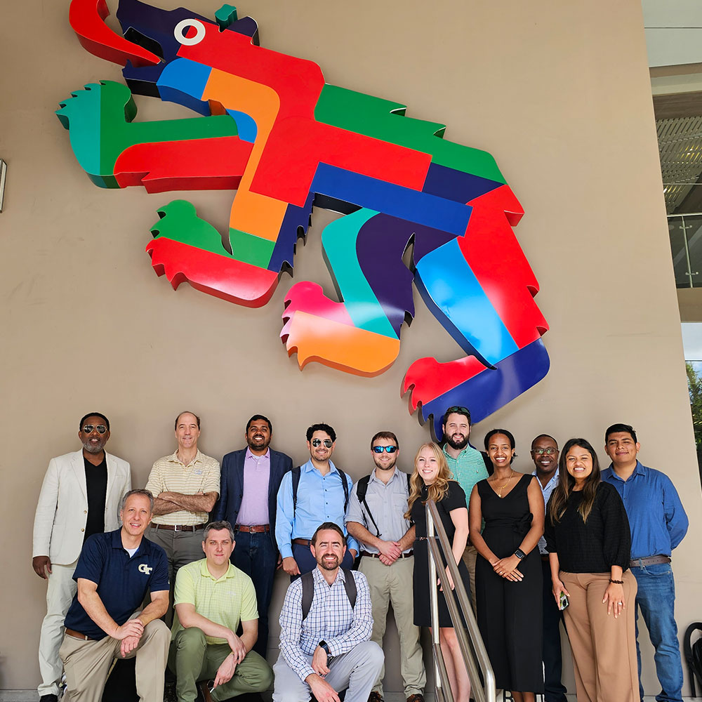 Scheller students posing for a picture in Panama.