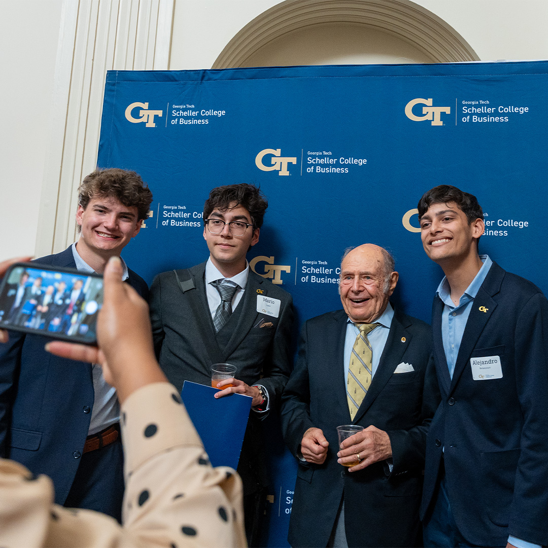A group of people pose for a photo