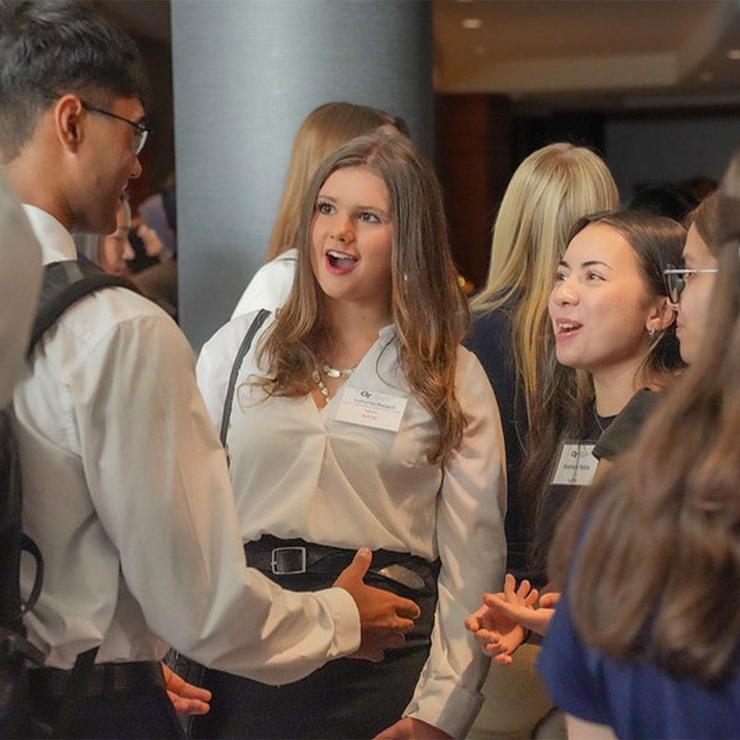 Scheller undergraduate students gather for Opening Bell