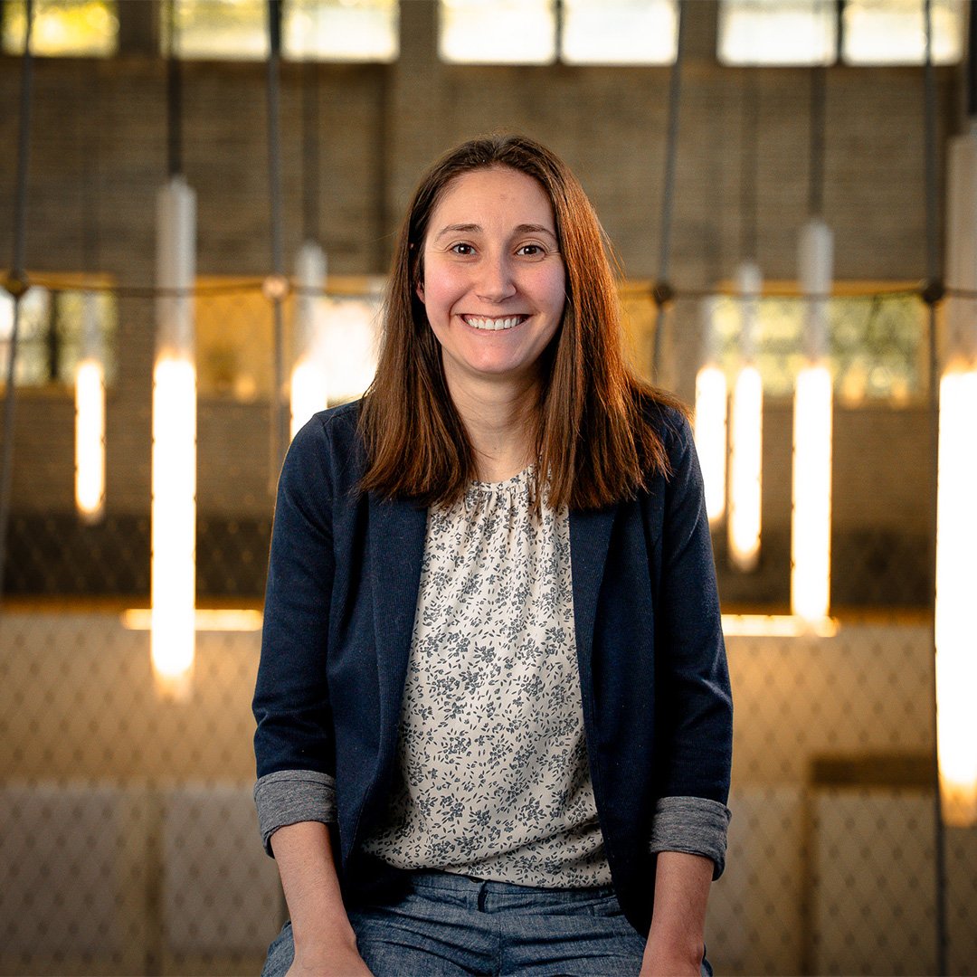 Katie Badura smiles at the camera 