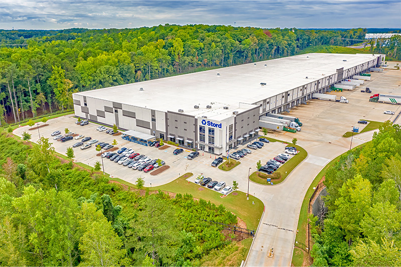 An external view of a Stord shipping warehouse