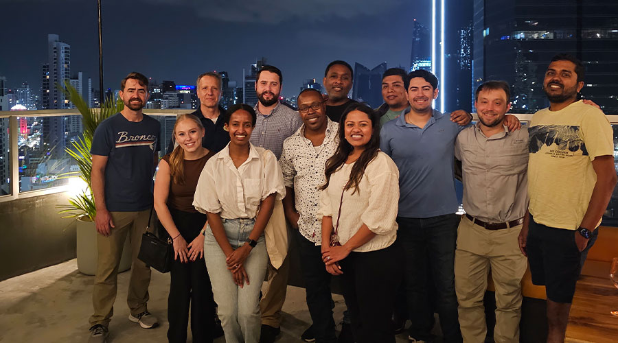 Bob Myers, Terrance Hines, and Georgia Tech Lean Six Sigma students in Panama.