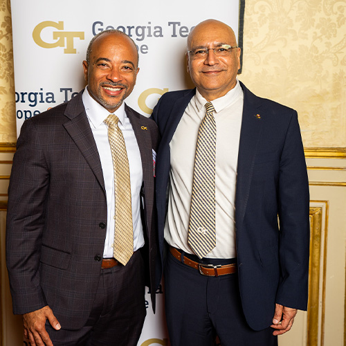 Provost Raheem Beyah and Dean Anuj Mehrotra