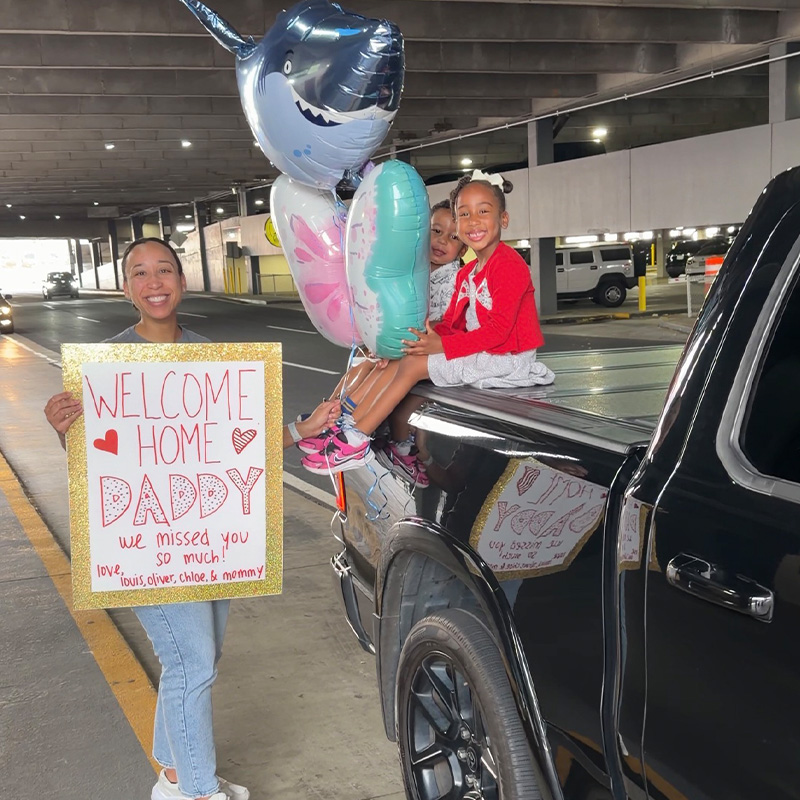 Josef Dorsey's family comes to pick up him when he returns from the International Residency.