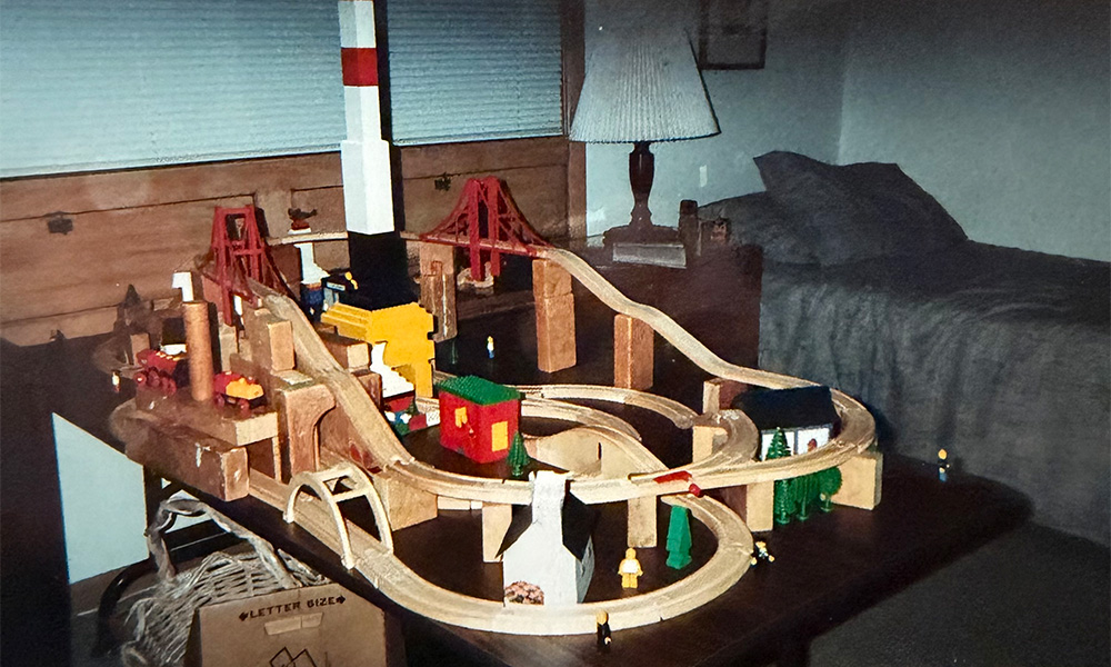 Corey Conklin's city made of building blocks.