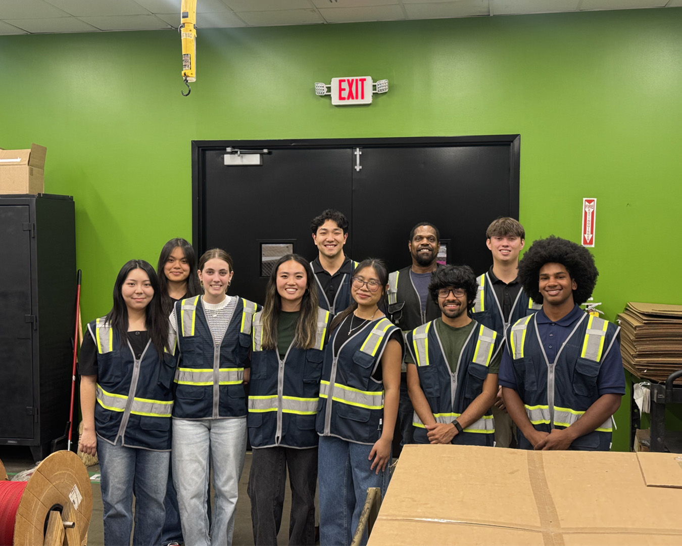 Takuma Matsuki volunteers alongside other Georgia Tech students with GE Vernova inspections.