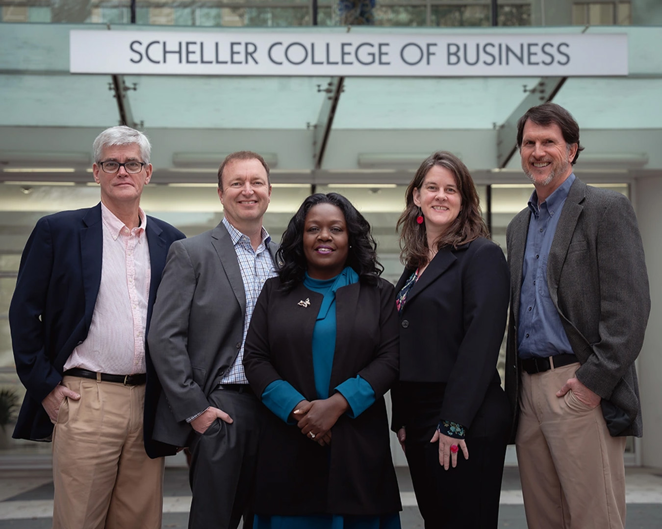 From left to right: Bob Burgess, John Stanford, Sheena Brown, Anne Lynch, and Eric Overby, November 2025