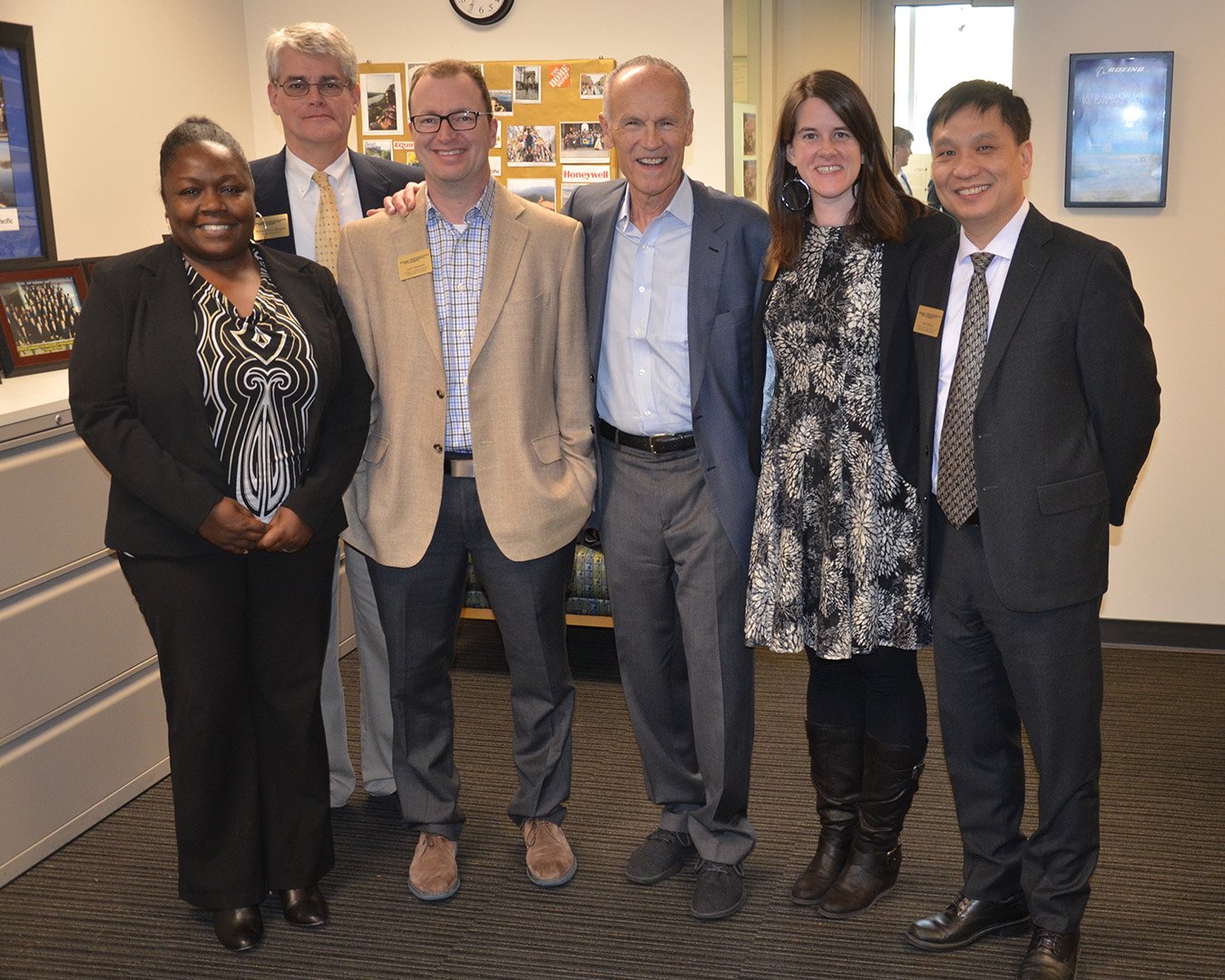 From left to right: Sheena Brown, Bob Burgess, John Stanford, Steven A. Denning, Anne Lynch, and Han Zhang, November 2018