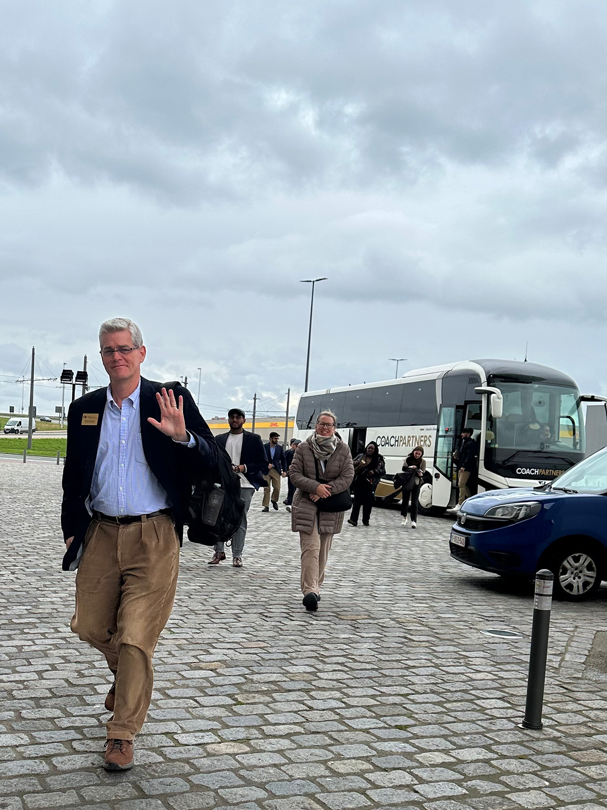 Bob Burgess and Lori Burgess Disembarking at the Port of Antwerp, Belgium; March 2023