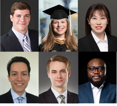 Our esteemed intern panel: (Top row) - Chris Arms, Sara Chamberlain, Shanshan Huan. (Bottom row) -  Luis Trejo, Conor Perry, Landry Zetam