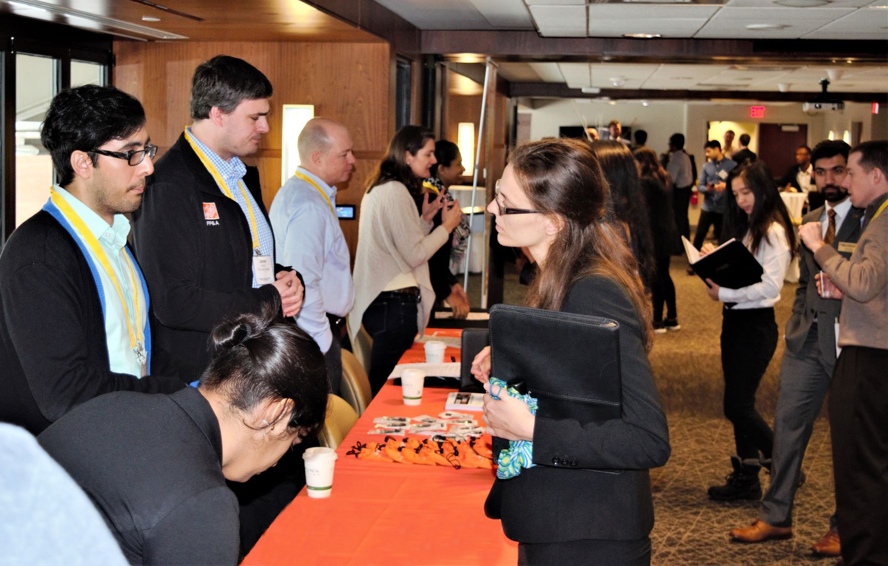 Students were able to meet with company sponsors to discuss internship and employment opportunities.