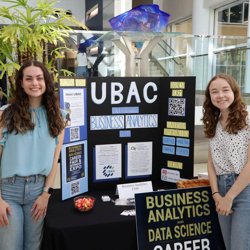 Driven by their passion for business analytics and data, Bella Christman and Caitlin Gorman created Scheller's first Undergraduate Business Analytics Club (UBAC). 