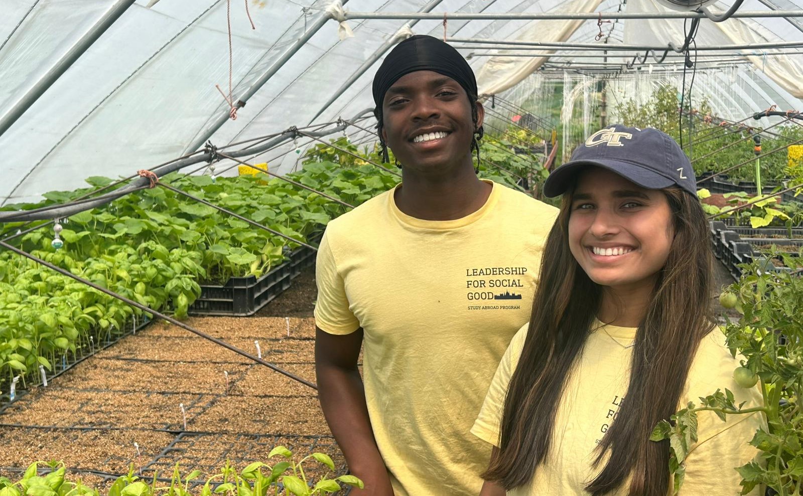 Audrey Paikeday and Caleb Harris at Zsámboki Biokert site