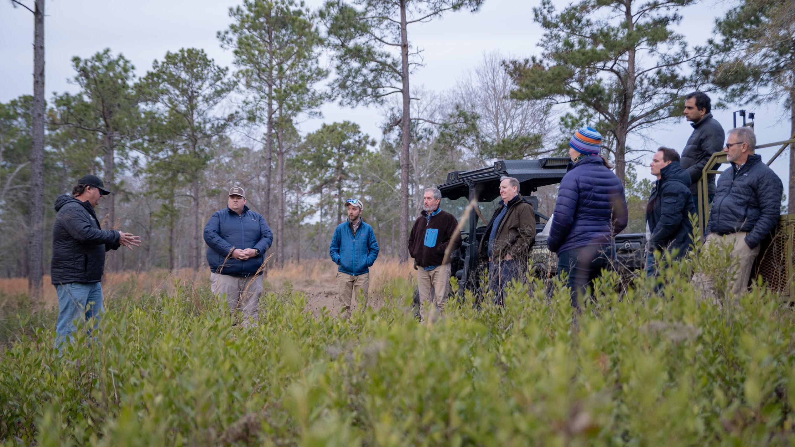 Touring a recreational working forest in Metter, Georgia.