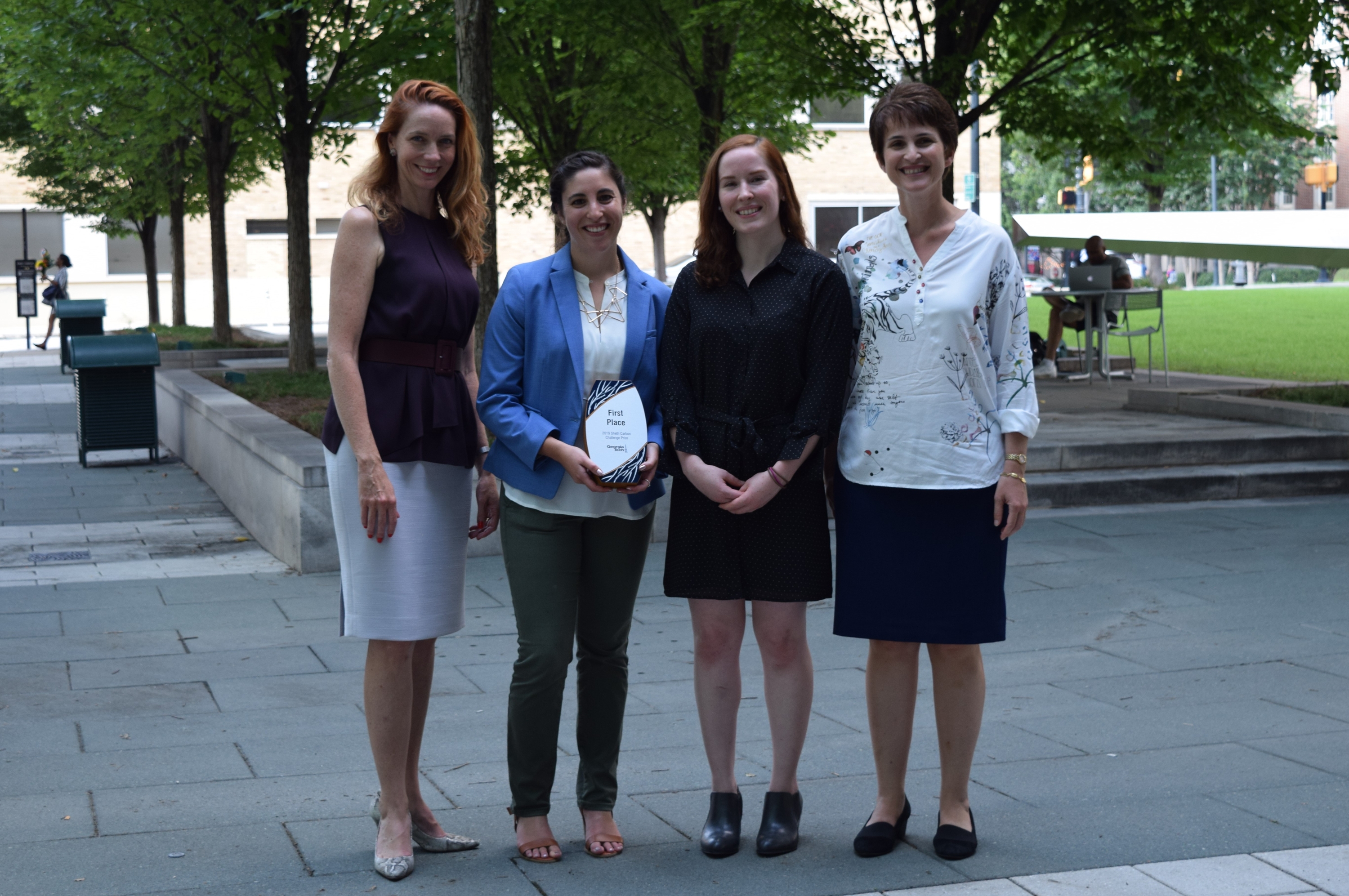 First-place winners Brook Rothschild-Mancinelli and Rebecca Guth-Metzler