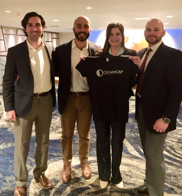 Scheller College MBA students attend ClimateCAP: L-R Braden Beaudreau, Naveed Ahmad, Hannah Tripp, and Samuel Jerome