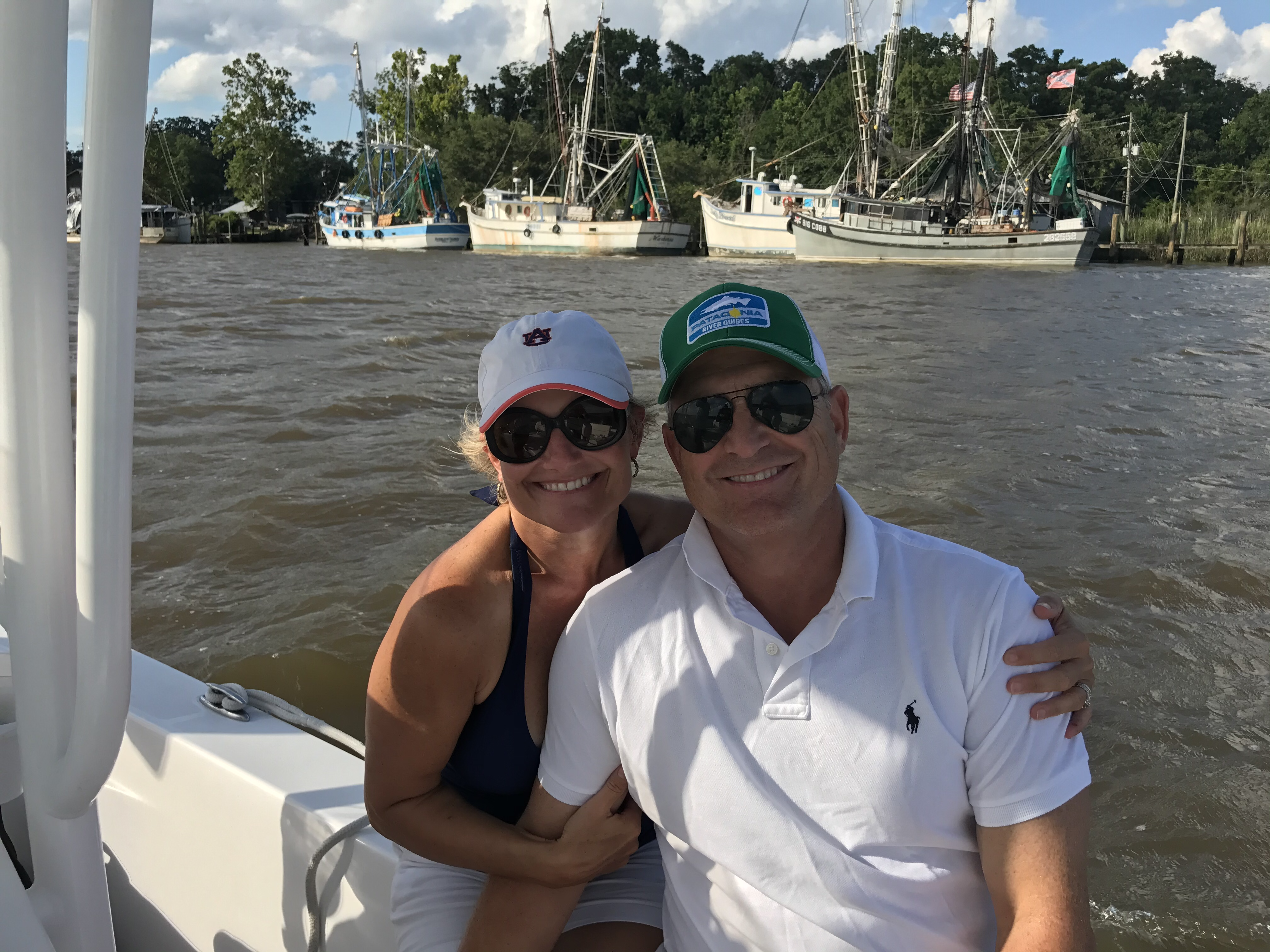 Wendi and John Wells on a visit to St. Simons Island.