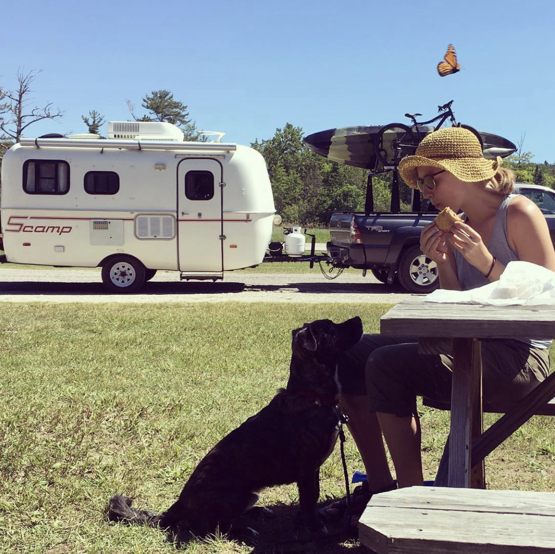 Katherine and her dog, Forrest.