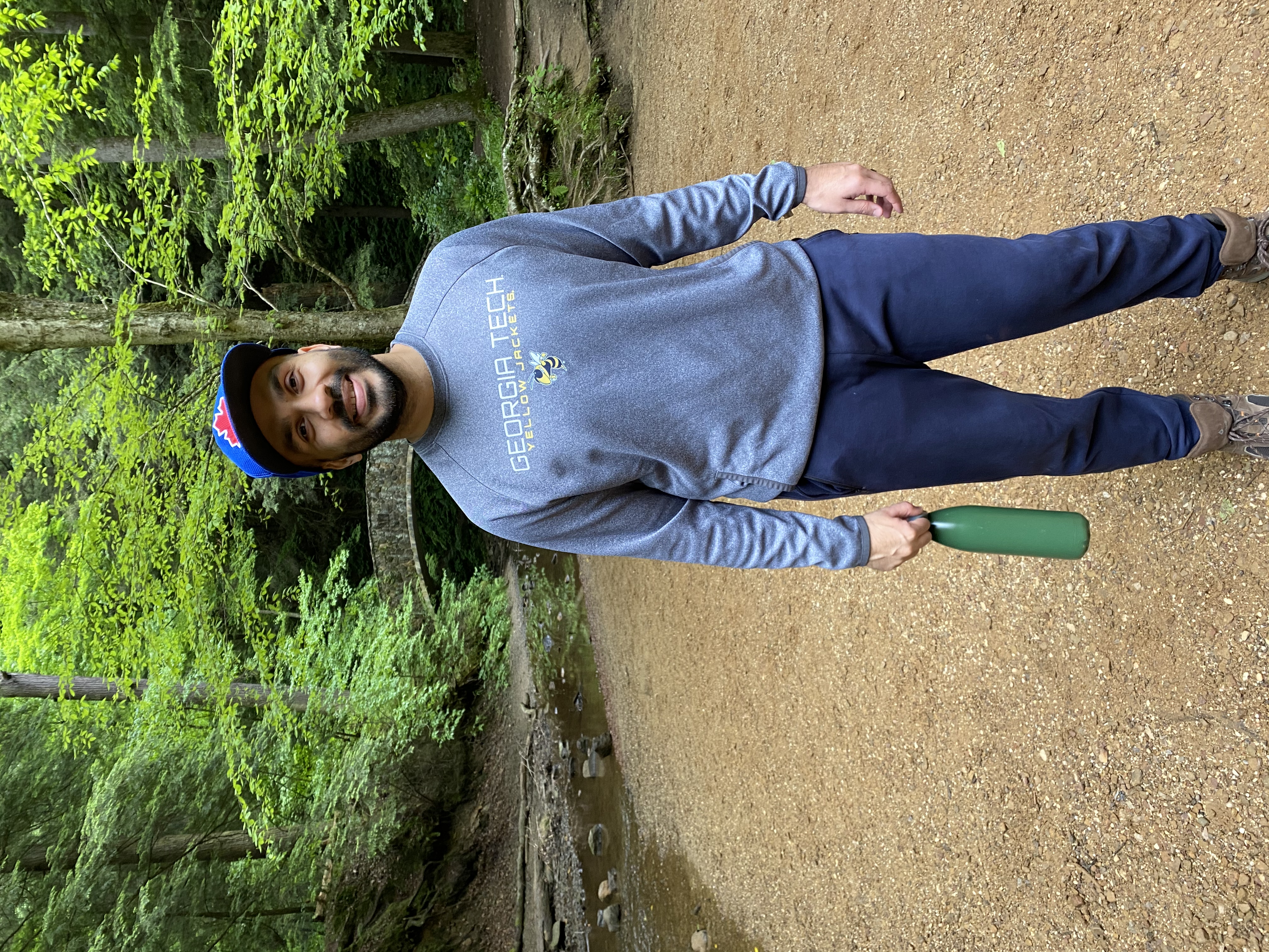 Naveed Ahmad on a hike.