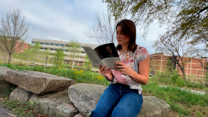 Kate reads Ray C. Anderson’s Mid-Course Correction outside