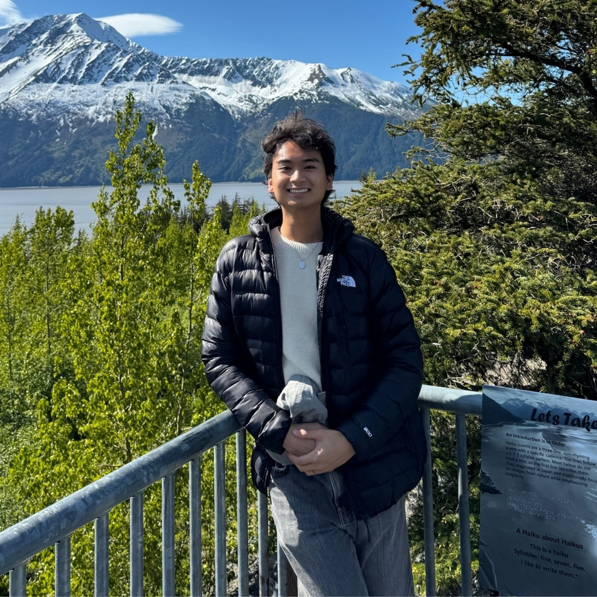 Justin Le on a visit to Alaska.
